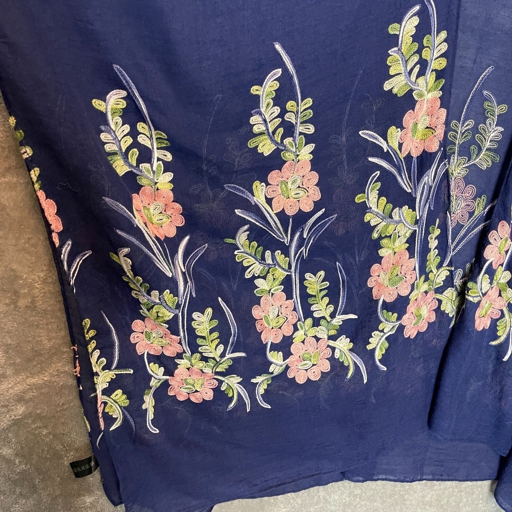 Francesca's Women Embroidered Open Kimono OS Boho Chic Festival Feminine Flowy